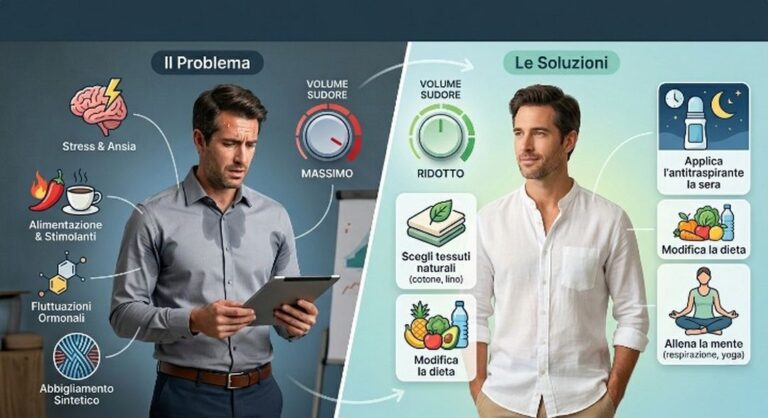 Sudorazione eccessiva quando il corpo alza il volume e come abbassarlo
